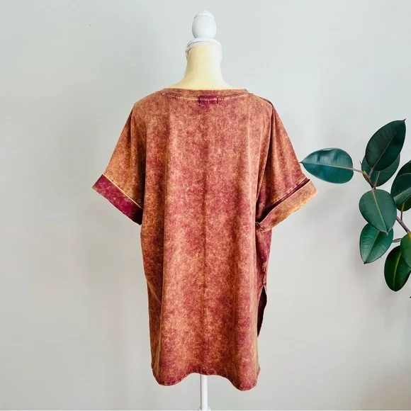 Zenana mineral wash hi-low hem t-shirt - Picture 4 of 7